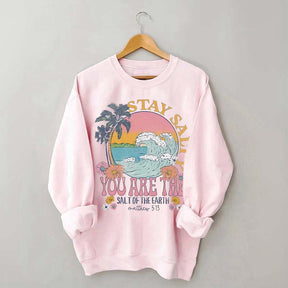 Stay Salty Bible Verse Beach Sweatshirt