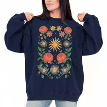 Retro Minimalist Boho Floral Sweatshirt