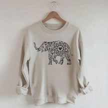 Elephant Floral Sweatshirt