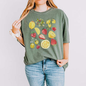 Lemon Strawberry Aesthetic Fruit T-Shirt