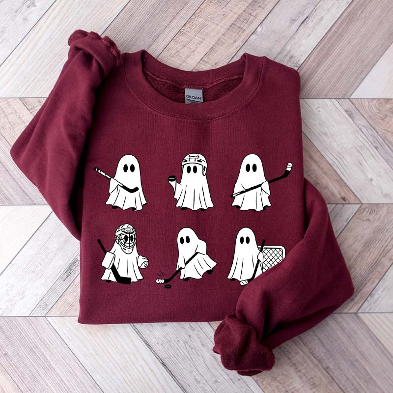 Ghost Hockey Halloween Sweatshirt