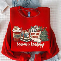 Season's Readings Christmas Book Lover Sweatshirt