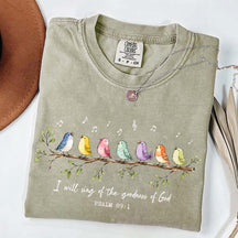 I Will Sing of the Goodness of God Birds T-Shirt