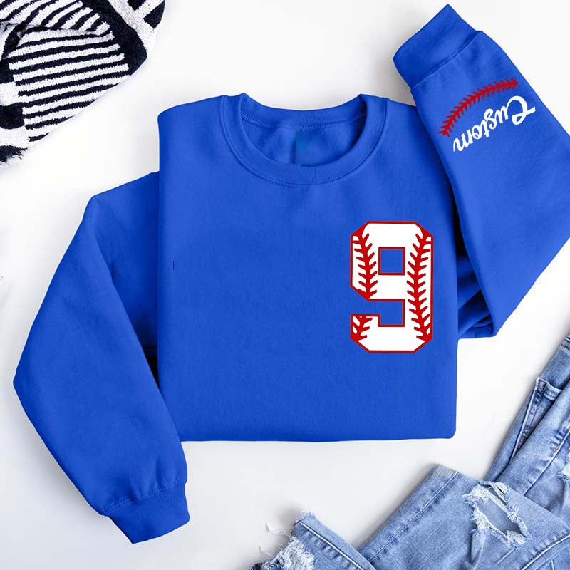 Custom Baseball Name and Number Sweatshirt