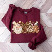 Leopard Christmas Comfort Colors Santa Sweatshirt