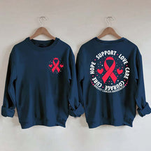 Breast Cancer Awareness Support Love Care Courage Sweatshirt
