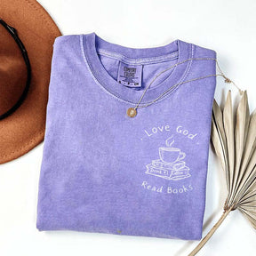 Love God Drink Coffee Read Books Religious T-Shirt
