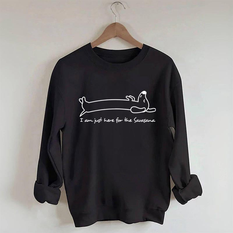 Doodle Dog Savasana Yoga Minimalist Sweatshirt