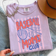 Comfort Colors Baseball Moms Club T-Shirt