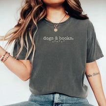 Dogs and Books Reading Librarian T-Shirt