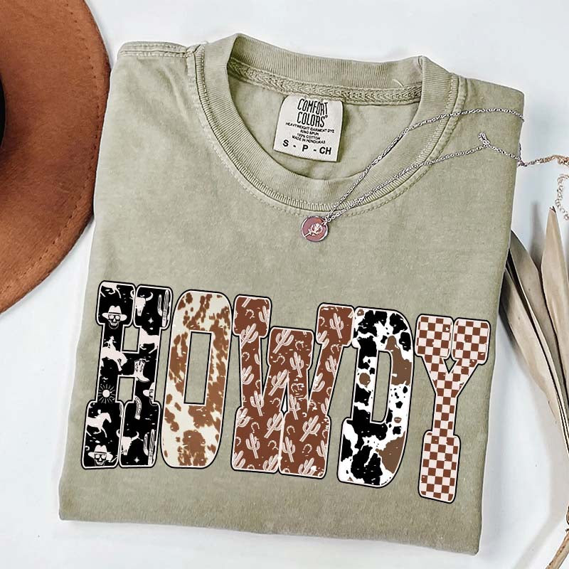 Comfort Colors Howdy Cowgirl Cute T-Shirt