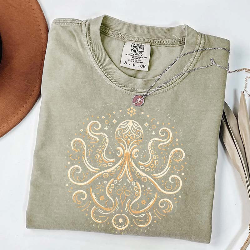 Comfort Colors Quiet Activism Mandala Ocean Lover T-Shirt