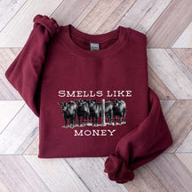 Smells Like Cattle Western Cow Sweatshirt