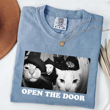 Funny Cat Gang Open The Door T-Shirt