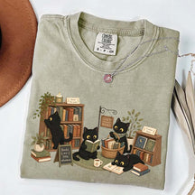 Comfort Colors Bookstore Black Cats T-Shirt