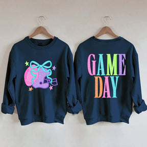 School Spirit Football Printed Sweatshirt