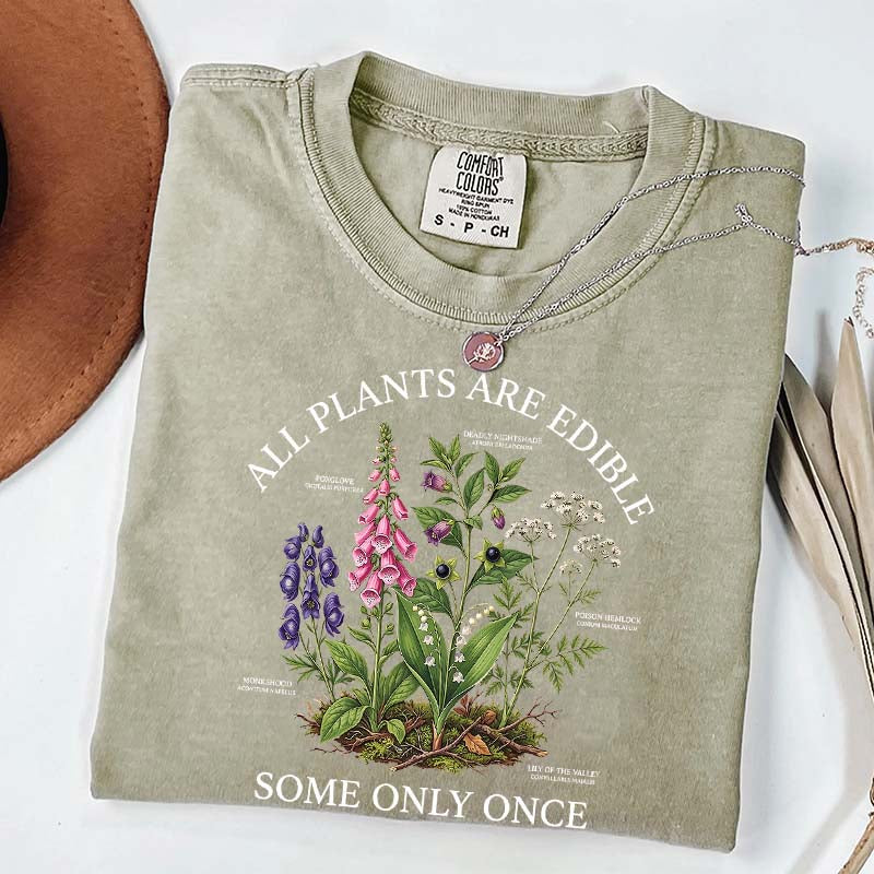 Dark Academia All Plants Are Edible Some Only Once Cute T-Shirt