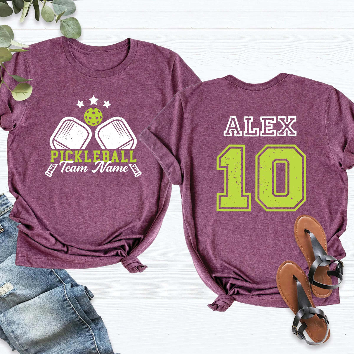 Custom Name and Player Number Pickleball T-Shirt