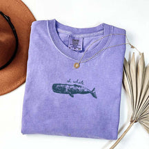 Minimalist Beach Oh Whale T-Shirt