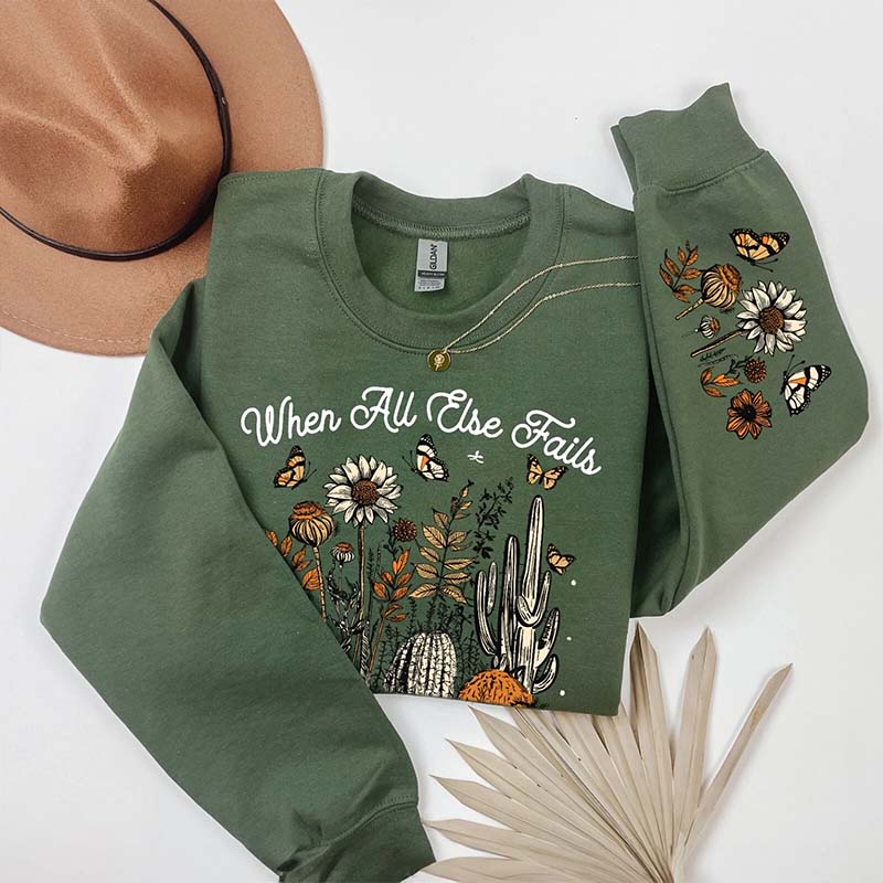 Faithful Bible Verse Wildflowers Sweatshirt