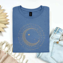 Mystic Moon Phase Starry Night T-Shirt