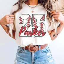 Custom Baseball Name and Number Aunt T-Shirt