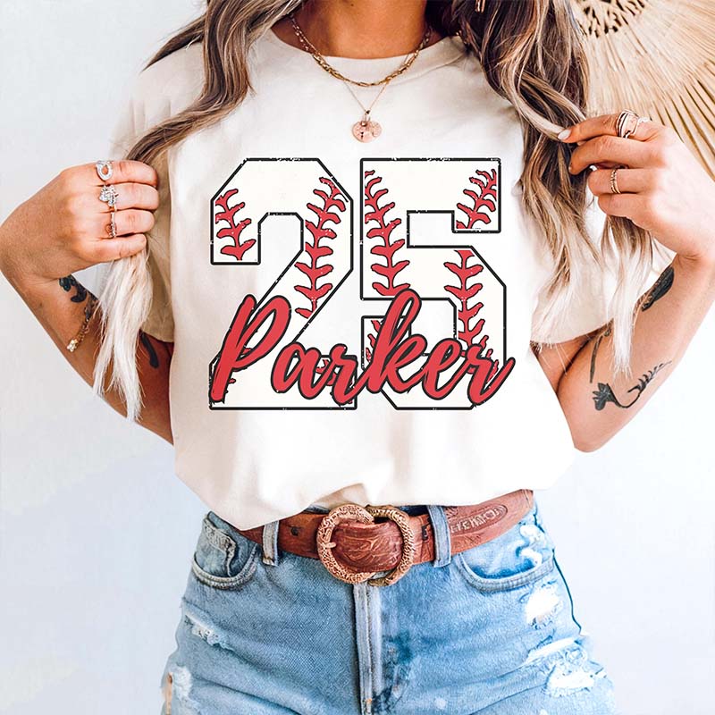 Custom Baseball Name and Number Aunt T-Shirt