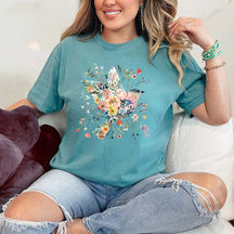 Boho Birdie Summer Flower T-Shirt
