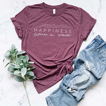 Happiness Comes In Waves T-Shirt