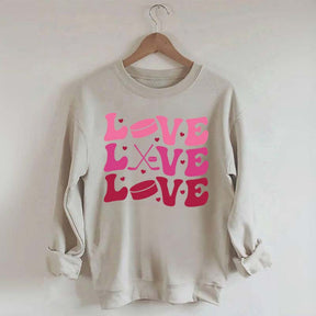 Sports Love Hockey Mom Sweatshirt