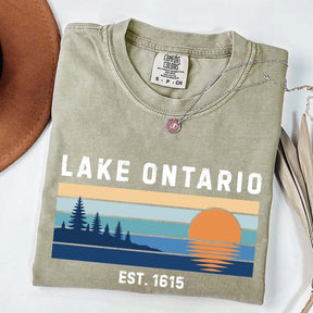Lake Ontario Great Lakes Sunset Graphic T-Shirt