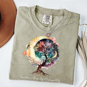 Freedom Dignity Tranquility Tree T-Shirt