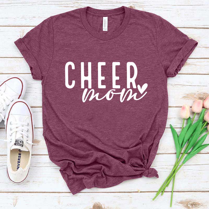 Cheer Mom Mama Heart T-Shirt