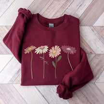 Vintage Floral Boho Wildflower Cottagecore Sweatshirt