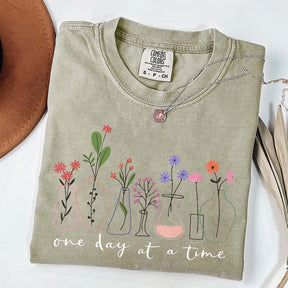 One Day At a Time Positive Quotes T-Shirt