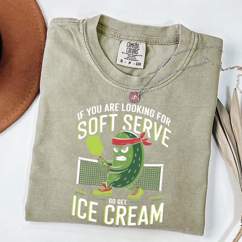 Soft Serve Pickleball Joke T-Shirt