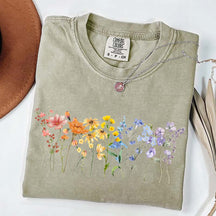Wildflower LGBT Rainbow Floral T-Shirt