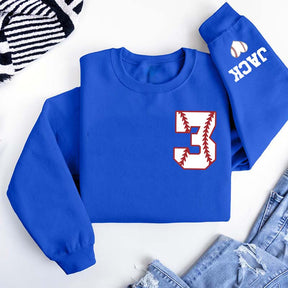 Personalized Baseball Heart Sweatshirt