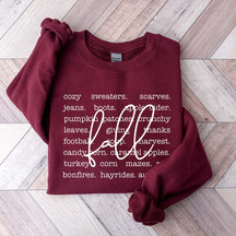 Fall Definition Words Sweatshirt