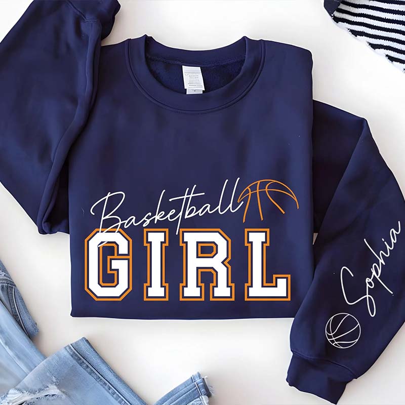 Personalized Basketball Girl Sweatshirt