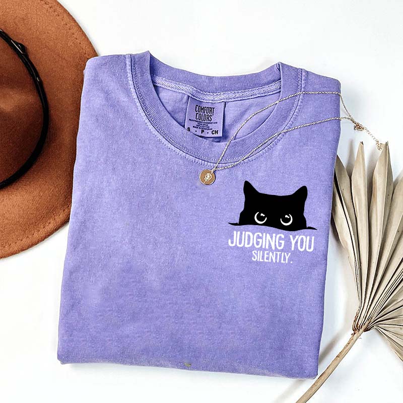 Judging You Silently Cat T-Shirt