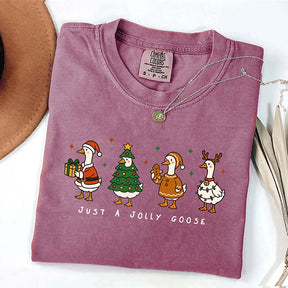 Just a Jolly Goose Girly Christmas T-Shirt
