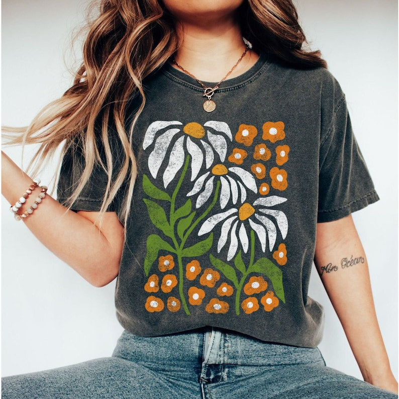 Blumen T-Shirt Boho Blumen T-Shirt