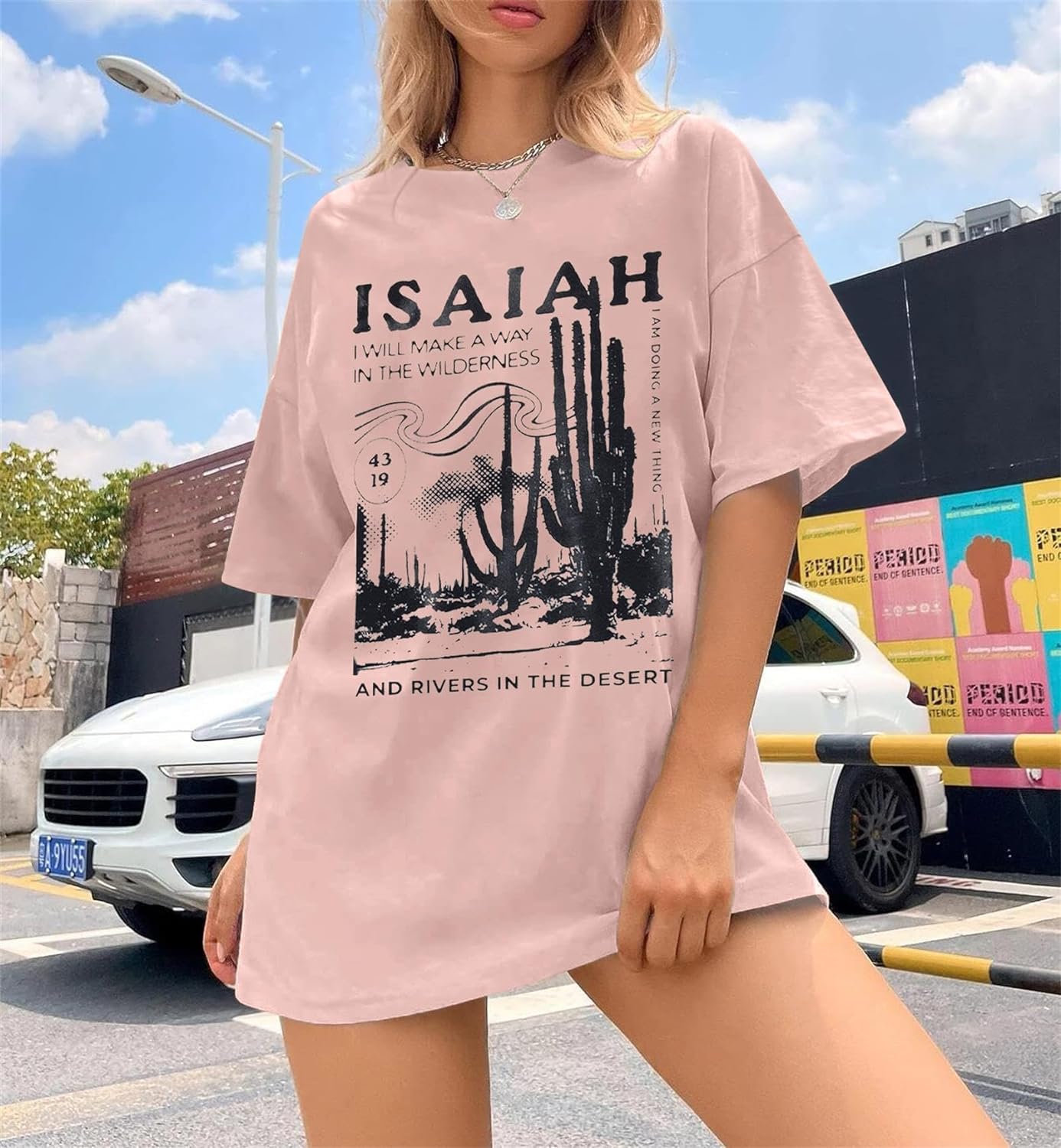 Übergroßes, christlich-religiöses T-Shirt für Frauen