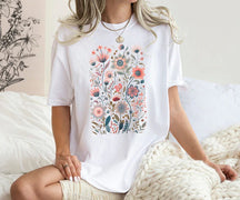 Chemise fleur sauvage esthétique de fleurs sauvages d'aquarelle de printemps