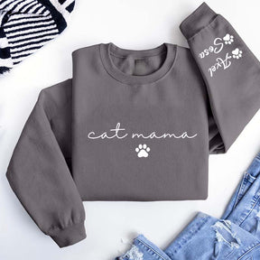 Personalized Cat Mama Sweatshirt