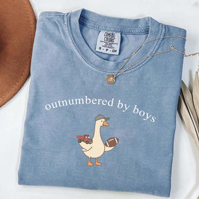 Outnumbered by Sons Mom Goose T-Shirt