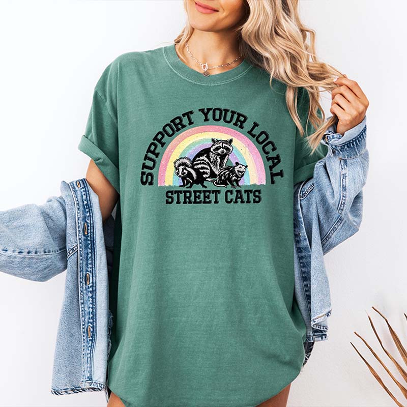 90's Funny Support Your Local Street Cats T-Shirt