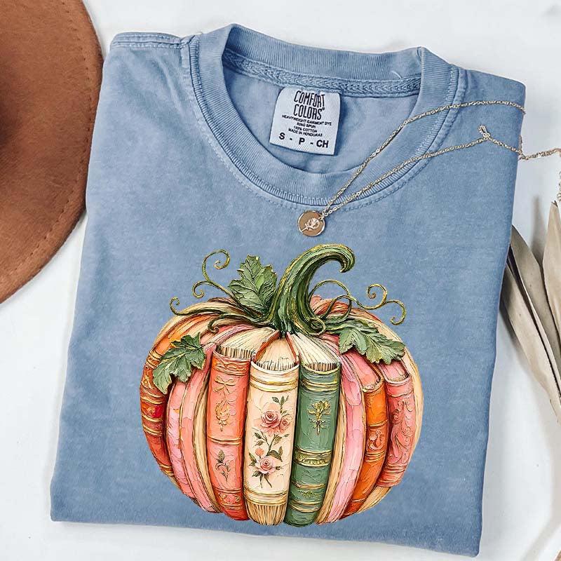 Comfort Colors Pumpkin Book Lover T-Shirt