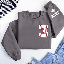 Personalized Baseball Heart Sweatshirt